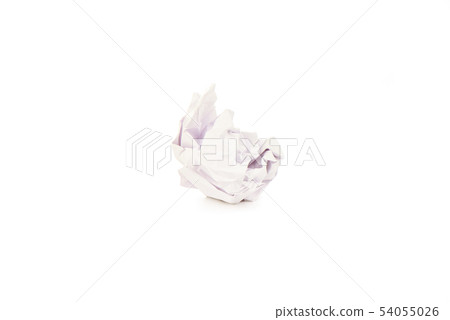 Crumpled sheet of paper isolated on white Crumpled sheet of paper isolated on white 54055026