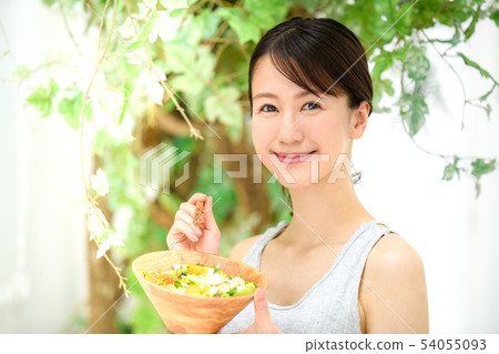 Women Salad Beauty Healthy 54055093