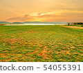 field with sunrise in Thailand 54055391