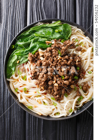 Traditional Chinese Sichuan Dan Dan Noodles with Traditional Chinese Sichuan Dan Dan Noodles with 54056232