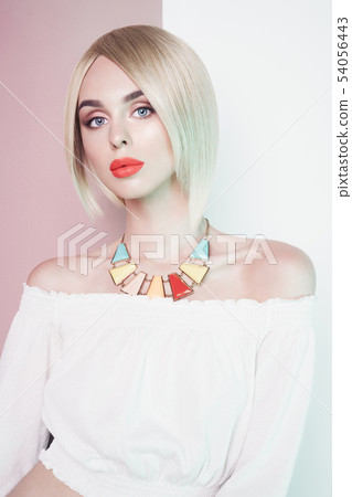 Beautiful sexy blonde with professional classic 54056443