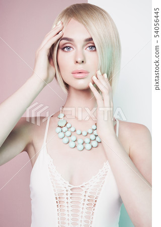 Beautiful sexy blonde with professional classic 54056445