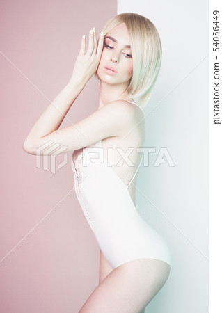 Beautiful sexy blonde. Sensual stylish woman in 54056449