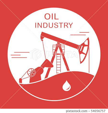 Oil industry equipment Pumpjack Vector Oil industry equipment Pumpjack Vector 54056757