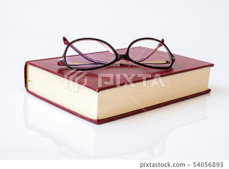 Stylish glasses for women with monofocal lenses and book Stylish glasses for women with monofocal lenses and book 54056893