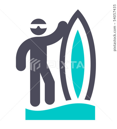 New gray turquoise icon on a white background 54057435