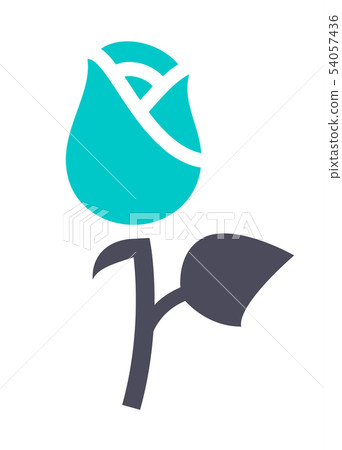 New gray turquoise icon on a white background 54057436