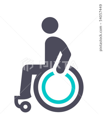 New gray turquoise icon on a white background New gray turquoise icon on a white background 54057449