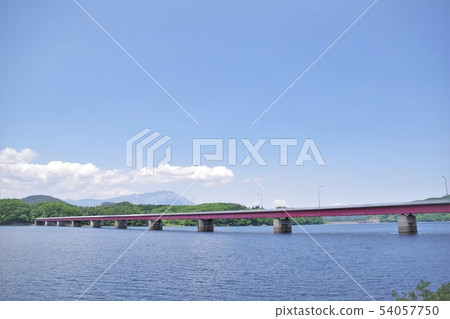 盛岡風景Gosho湖和Ohashi橋樑 盛岡風景Gosho湖和Ohashi橋樑 54057750