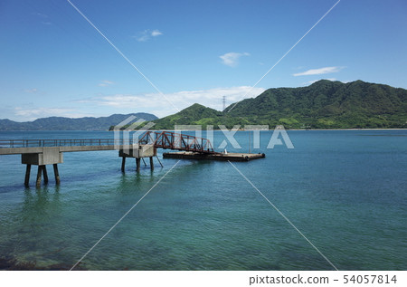 Ocean on Okuno Island in Hiroshima Prefecture Ocean on Okuno Island in Hiroshima Prefecture 54057814