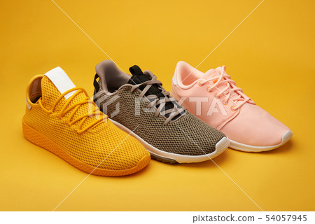 Group of colorful sport shoes Group of colorful sport shoes 54057945