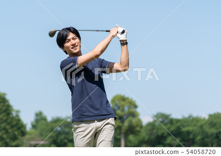 Golf Men Golf Course Golfer Image Golf Men Golf Course Golfer Image 54058720