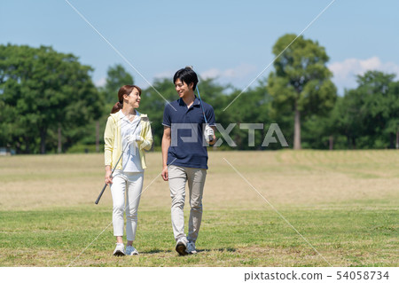 高爾夫夫婦高爾夫俱樂部夫婦圖 54058734