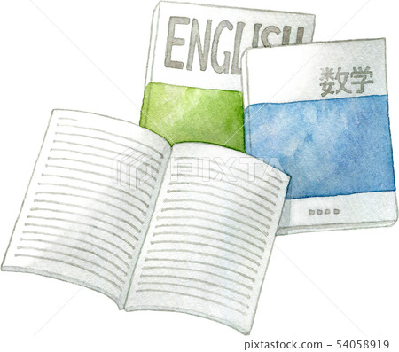 English and math textbooks, notes - Stock Illustration [54058919] - PIXTA