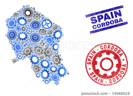 Workshop Mosaic Vector Cordoba Spanish Province Map and Grunge Stamps Workshop Mosaic Vector Cordoba Spanish Province Map and Grunge Stamps 54060028