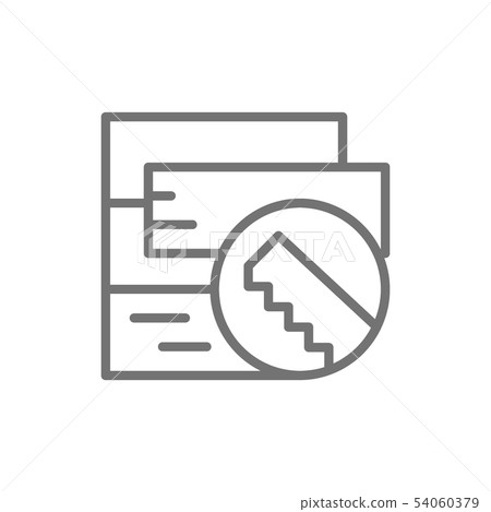 Floorboard, parquet board line icon. 54060379