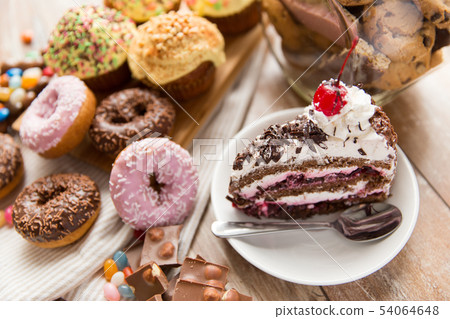 close up of different sweets on table close up of different sweets on table 54064648