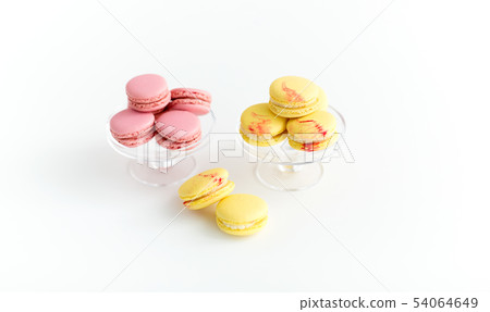 macarons on glass confectionery stand macarons on glass confectionery stand 54064649