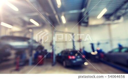 car service station bokeh 54064656