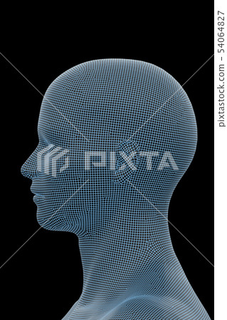 Male Head, Artificial Intelligence, AI 54064827