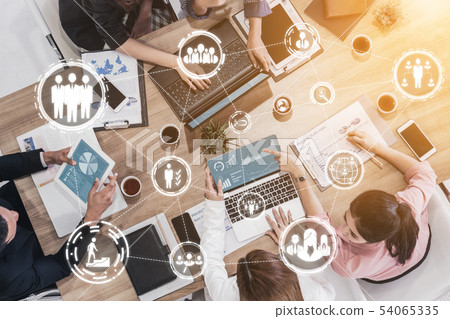 Human Resources and People Networking Concept. 54065335