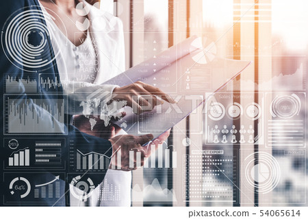Big Data Technology for Business Finance Concept. 54065614