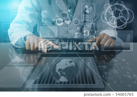 Doctor with Medical Healthcare Research Concept Doctor with Medical Healthcare Research Concept 54065765