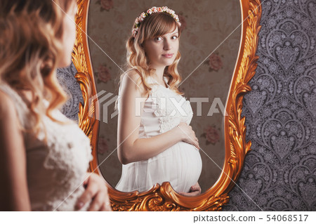 Portrait of a beautiful, young, blond long-haired Portrait of a beautiful, young, blond long-haired 54068517