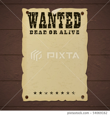 Poster Wanted dead or alive Stock Illustration