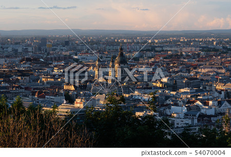 Panoramic Budapest city view in Hungary at summer  54070004