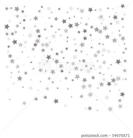 Random falling silver stars Random falling silver stars 54070871