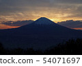 日落，富士 54071697