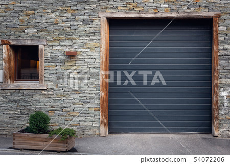 Front View of Shutter Door and Window With Tile Front View of Shutter Door and Window With Tile 54072206