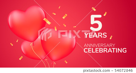 5 years anniversary vector logo, icon. Template 5 years anniversary vector logo, icon. Template 54072846