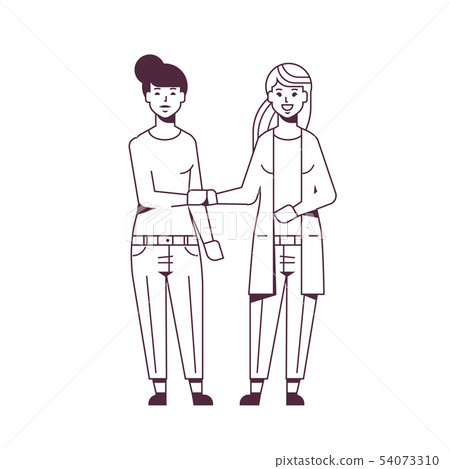 businesswomen handshaking business partners couple hand shake during meeting agreement partnership 54073310