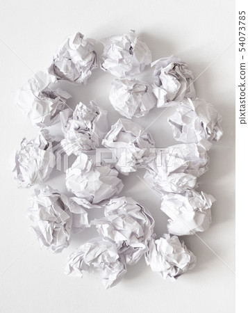 waste reduction paper ball pile white background waste reduction paper ball pile white background 54073785
