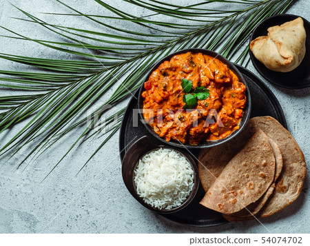 Indian food and indian cuisine dishes, copy space 54074702