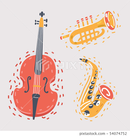 Music Instruments Objects. 54074752