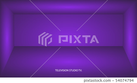 Abstract proton purple empty room, niche with proton purple wall, floor, ceiling, dark side without Abstract proton purple empty room, niche with proton purple wall, floor, ceiling, dark side without 54074794