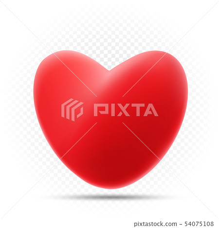 red heart on white transparent background red heart on white transparent background 54075108