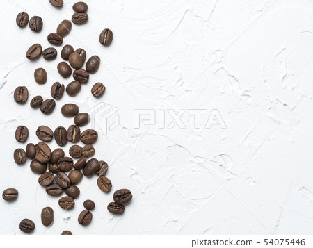 brown coffee beans with copy space brown coffee beans with copy space 54075446