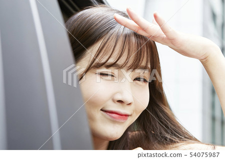 Car, drive, travel, vacation, vacation, young woman Car, drive, travel, vacation, vacation, young woman 54075987