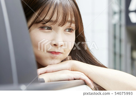 汽車，駕駛，旅行，度假，度假，年輕女子 54075993
