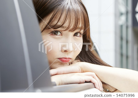汽車，駕駛，旅行，度假，度假，年輕女子 54075996