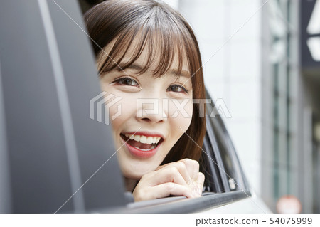 Car, drive, travel, vacation, vacation, young woman Car, drive, travel, vacation, vacation, young woman 54075999