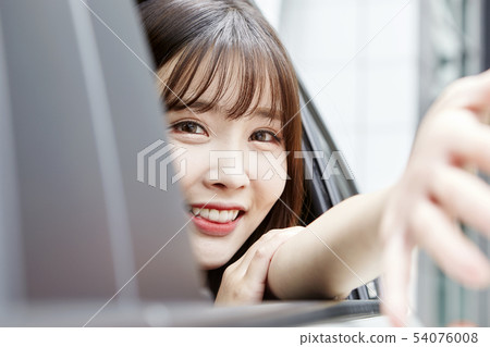 Car, drive, travel, vacation, vacation, young woman Car, drive, travel, vacation, vacation, young woman 54076008