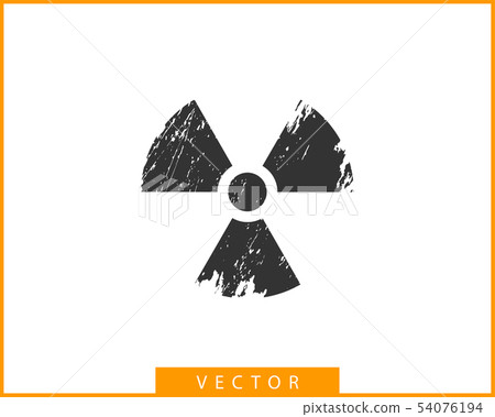 Radiation icon vector. Warning radioactive sign Radiation icon vector. Warning radioactive sign 54076194