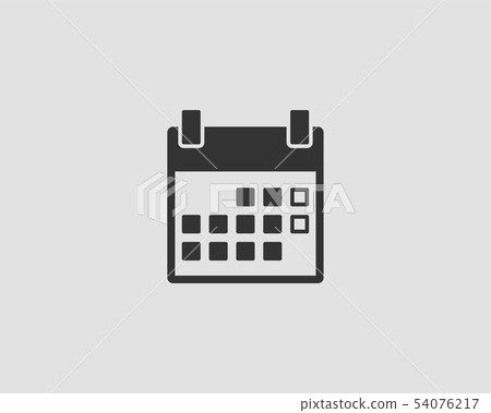 Calendar icon vector flat line design 54076217