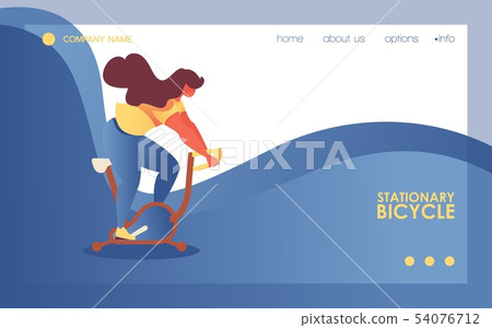 Vector concept gym banner or landing page template 54076712