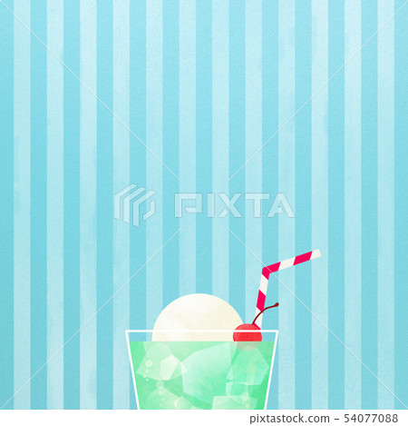背景夏季奶油蘇打藍條紋 54077088
